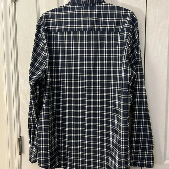 St John’s Bay Mens Large Blue White Button Up Shirt - Picture 3 of 5